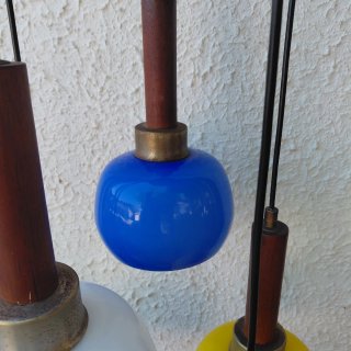 Lampadario vintage anni 60/70 - Vetro, Metallo