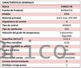 Barbacoa Gas Serie 500 - B900