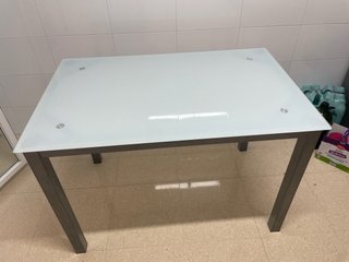 Mesa Comedor Cocina Cristal y Metal