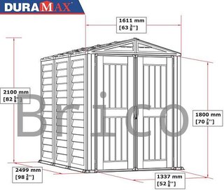 Caseta PVC Yardmate Plus 249x161x210 cm - Duramax