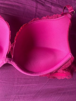 Sujetador push up fucsia encaje