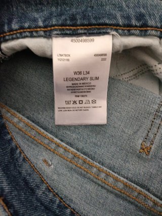 Pantalón vaquero Lee hombre W36 L34, NUEVO.