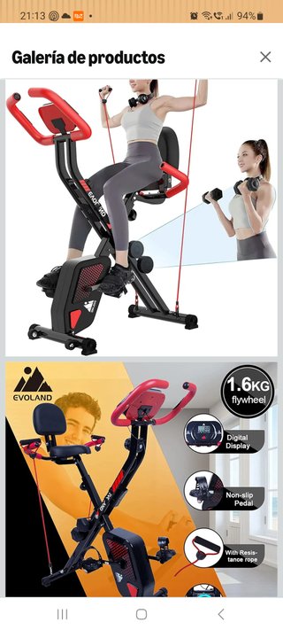 Bicicleta Estática Plegable 3 en 1