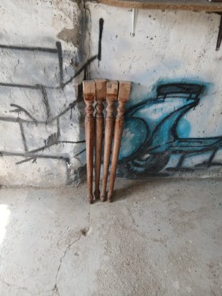 4 Patas Mesa Madera 75cm