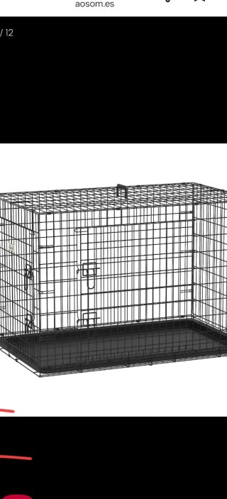 Jaula grande para perro negra