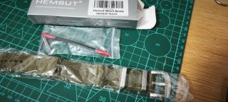 Correa de reloj Hemsut Nylon Verde Militar 22mm