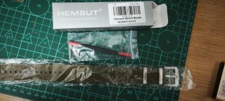 Correa de reloj Hemsut Nylon Verde Militar 22mm