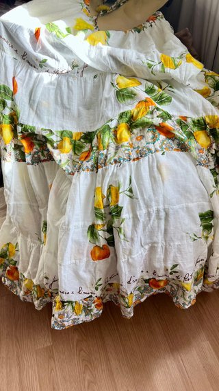Vestido boho chic estampado frutas