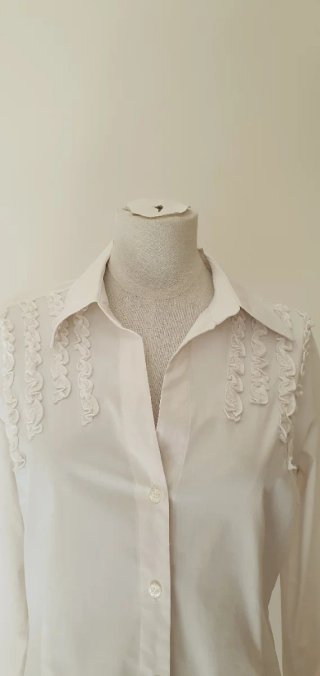 Camicia Zara Bianca Manica 3/4 Tg L