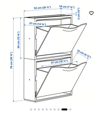 Zapateros Plástico Negro Ikea (2uds)