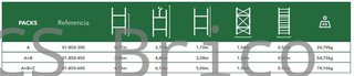 Andamio Modular Aluminio - 4,45 Metros - Pack A+B