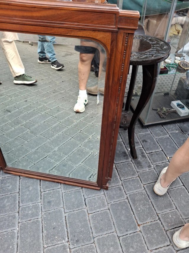 Espejo antiguo madera y cristal