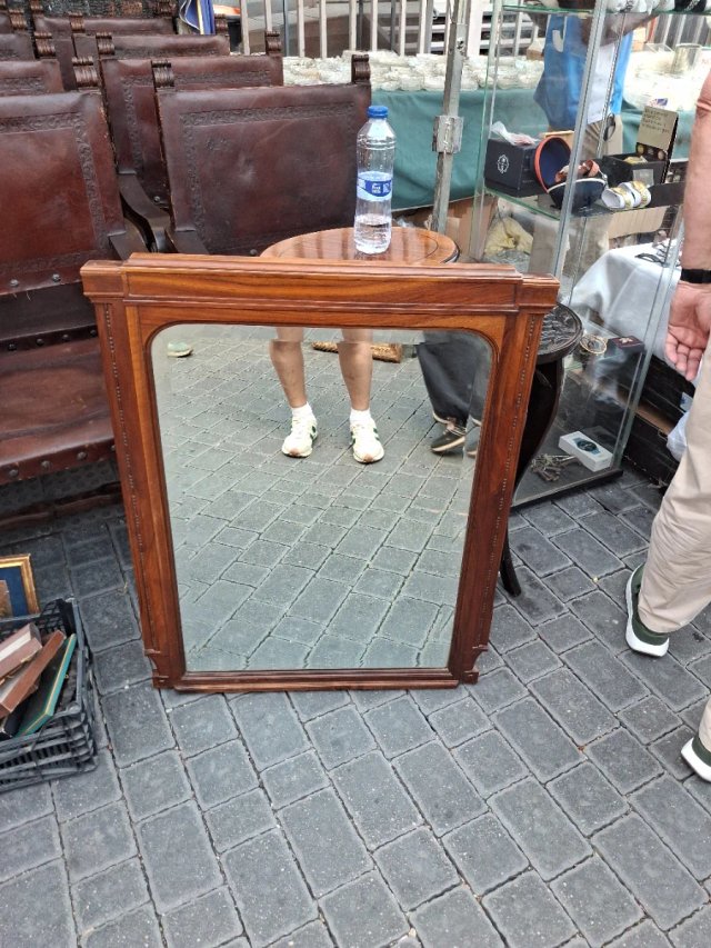 Espejo antiguo madera y cristal