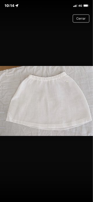Falda Massimo Dutti Lino 100%  Talla 9-10