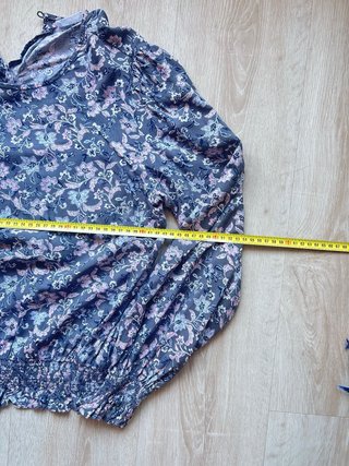 Blusa floral manga larga mujer