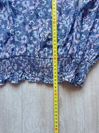 Blusa floral manga larga mujer