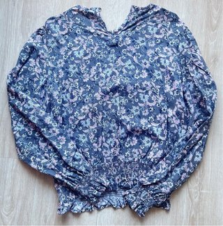 Blusa floral manga larga mujer
