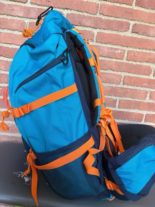 Mochila Trekking Forclaz Teen 40L Azul Naranja
