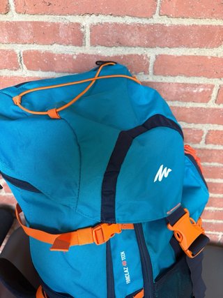 Mochila Trekking Forclaz Teen 40L Azul Naranja