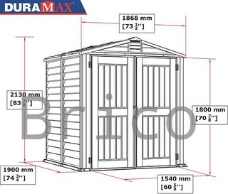 Caseta PVC Storemate Plus 190x186x213 cm - Duramax