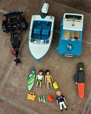 Playmobil Coche Policía y Barco