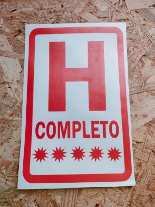 Pegatina H Completo Hotel Autocaravana