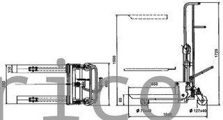 Apilador Manual 400 Kg - 1500 mm - 10562