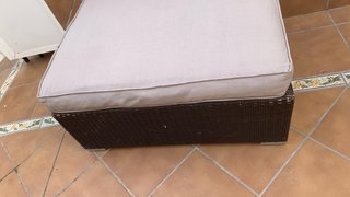Conjunto Muebles Jardín Ratán y Cristal