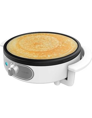 Cecotec Crepera Eléctrica Fun Creepy. Potencia 1200W - Revestimiento Antiadherente - Rodillo espaciador y Espátula - Potencia regul