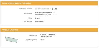 Terreno en venta en Cervera