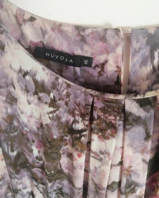 Vestito Nuvola Seta Floreale Rosa Viola