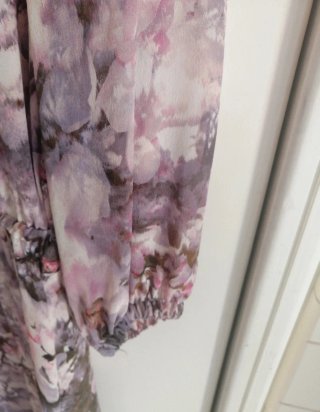 Vestito Nuvola Seta Floreale Rosa Viola