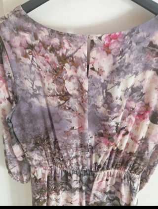 Vestito Nuvola Seta Floreale Rosa Viola
