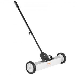 Barredora Magnética Rodante de 22.7 kg con Ruedas, Barredora Magnética de Tipo Empuje, Barredora de Césped con Imán Grande de 74 cm y Mango Telescópico, Limpieza Fácil de Taller, Garaje y Jardín