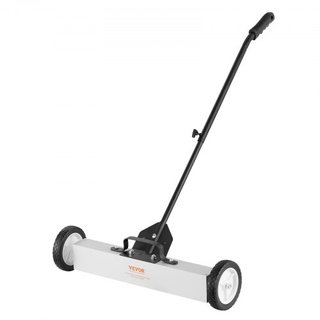 Barredora Magnética Rodante de 22.7 kg con Ruedas, Barredora Magnética de Tipo Empuje, Barredora de Césped con Imán Grande de 74 cm y Mango Telescópico, Limpieza Fácil de Taller, Garaje y Jardín