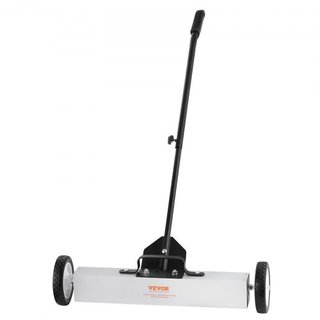 Barredora Magnética Rodante de 22.7 kg con Ruedas, Barredora Magnética de Tipo Empuje, Barredora de Césped con Imán Grande de 74 cm y Mango Telescópico, Limpieza Fácil de Taller, Garaje y Jardín