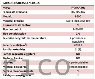 Barbacoa Gas Serie 500 - B600