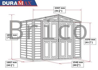 Caseta PVC Duramate III 160x239x185 cm - Duramax