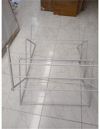 Amazon Basics Tendedero plegable - 14.5 D x 29.5 W x 41.8 H - color blanco.