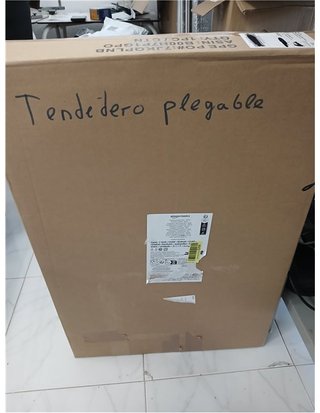 Amazon Basics Tendedero plegable - 14.5 D x 29.5 W x 41.8 H - color blanco.