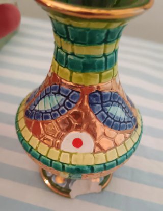 Vaso Ceramica Ravenna Stile Mosaico