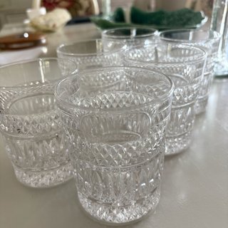 6 Vasos Cristal Tallado