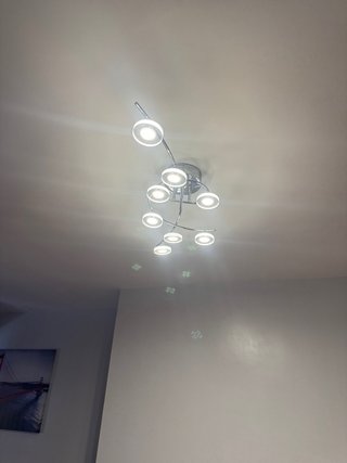 Lámpara LED Comedor Plata Transparente