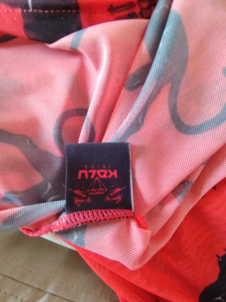 Kimono Kalu Ibiza Rojo con Panteras Negras