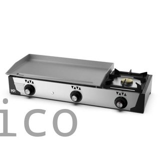 Plancha Gas Acero Laminado + Fogón Serie 100 - PLC8100F