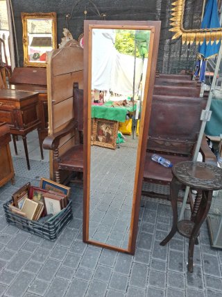 Espejo antiguo madera y cristal
