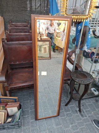 Espejo antiguo madera y cristal