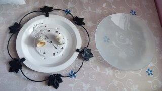 JUEGO LÁMPARA Y PLAFONES FORJA(Matalascañas)