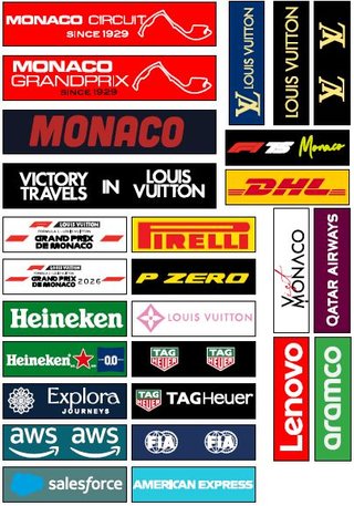 Plantilla Pegatinas slot Circuito de Monaco 2026