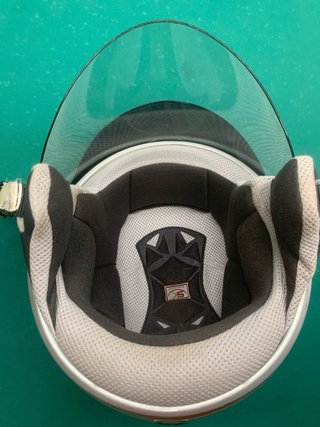 Casco Moto Shark Plata